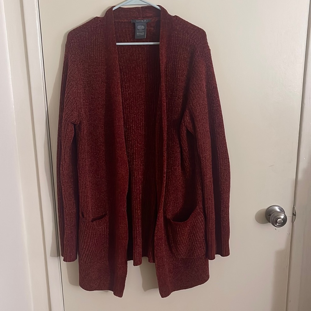 Warm burgundy cardigan